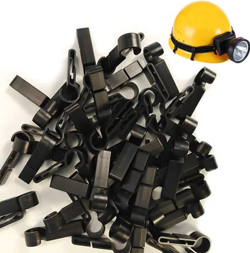 Vista 9 de Clips para faros con gancho para sombrero duro, accesorio de faro de casco duro