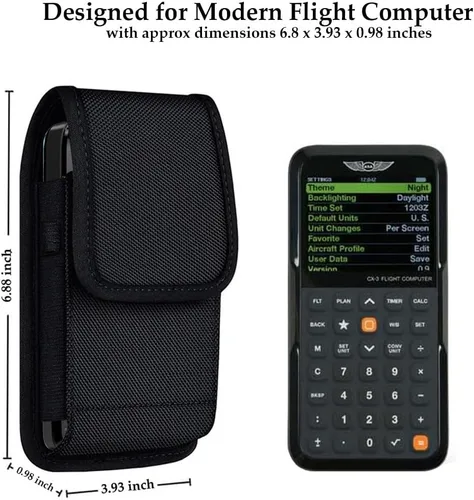 Vista 2 de Compatible con ASA CX-3 Flight Computer Case, ASA CX-3 Flight Computer Funda de transporte para computadora de vuelo, funda con clip para cinturón