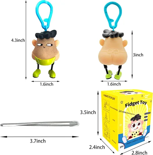 Vista 5 de Angel's Wonderland Juguete para ansiedad de tricotilomanía de alta calidad, juguete para tirar del cabello, para niños, mujeres u hombres, divertido