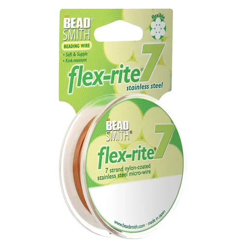 Vista 48 de The Beadsmith Flex-Rite - Alambre de acero inoxidable recubierto de nailon Transparente: 30 pies