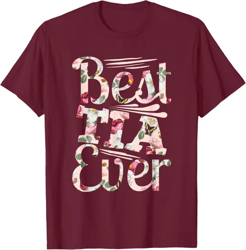 Vista 13 de Camiseta para mujer con texto en inglés "Best Tia Ever" Negro