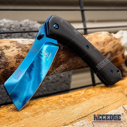 Vista 4 de KCCEDGE BEST CUTLERY SOURCE EDC - Cuchillo de bolsillo para camping, accesorios de navaja de afeitar de borde afilado, cuchillo plegable