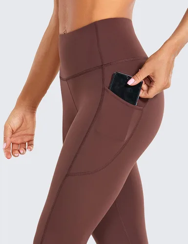 Vista 3 de CRZ YOGA - Leggings de entrenamiento cepillados con sensación de desnudez para mujer, de 25 pulgadas, pantalones deportivos para yoga de cintura