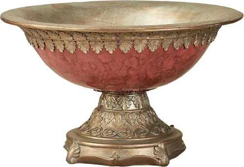 Vista 3 de Cambria Aqua - Bolas esféricas marmoladas de 4 pulgadas de diámetro para centro de mesa, cuenco y bandeja, juego de tres orbes solamente Cinnabar