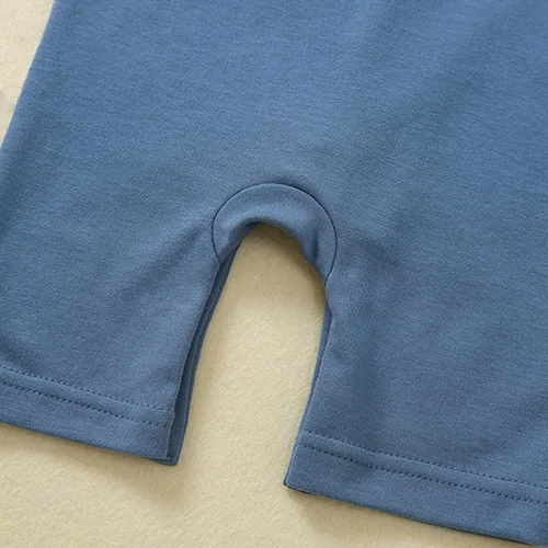 Vista 5 de Baby Boys Sleeveless Romper,Newborn Tank Top Summer Clothes Short Jumpsuit Gris azulado