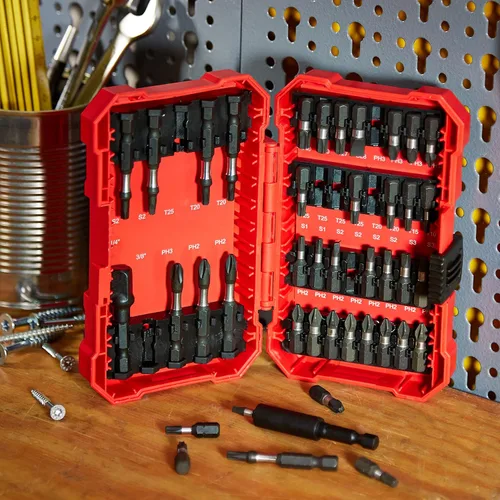 Vista 6 de Amazon Basics Juego de 42 puntas de destornillador de impacto Phillips, ranuradas y torx, talla única