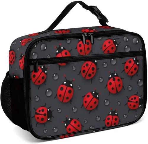 Vista 15 de Linda lonchera reutilizable Corgi con aislamiento, bolsa de almuerzo hielera, lonchera para comida y alimentos, bolsa de mano para mujeres, niños