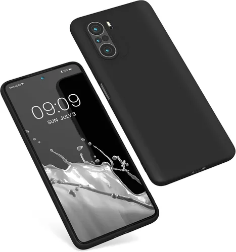 Vista 5 de kwmobile Funda compatible con Xiaomi Mi 11i / Poco F3 - Funda protectora de silicona TPU suave y delgada - Negro