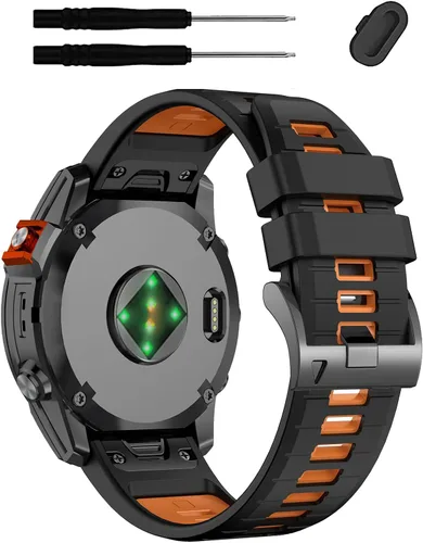 Vista 8 de Correa de reloj QuickFit de silicona de 1.024 in para Garmin Fenix 9/8 Paquete de 3 1
