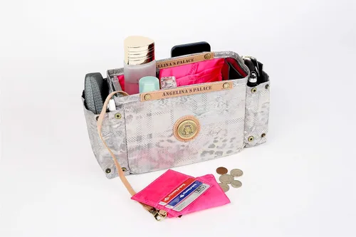 Vista 6 de Angelina's Palace Voss - Organizador de bolsa de inserción para bolso, ajustable, afiladores de bolsos, regalo de almacenamiento para ella