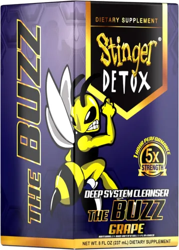 Vista 6 de Stinger Detox Buzz - Bebida extra fuerte 5X, sabor a uva, 8 onzas líquidas, paquete de 2