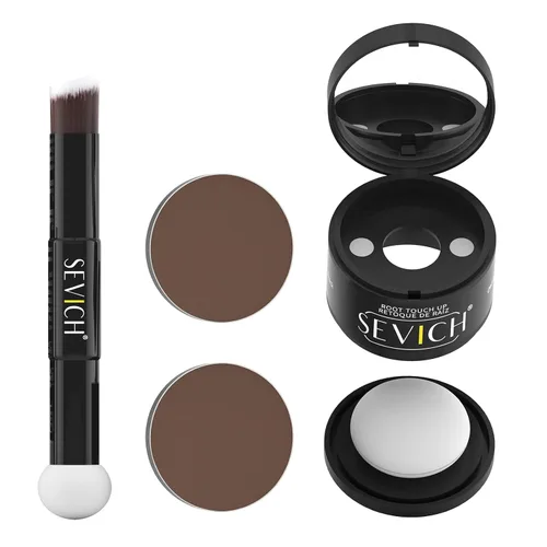 Vista 28 de SEVICH Polvo magnético recargable para retoque de raíces del cabello, impermeable, cobertura de canas y corrector de línea capilar con doble