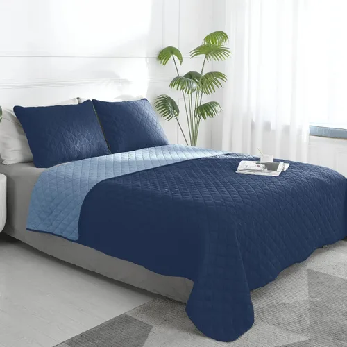 Vista 50 de Easy-Going - Juego de colcha reversible tamaño individual con 1 colcha y 1 funda de almohada, colcha de cama suave, colcha de microfibra ligera