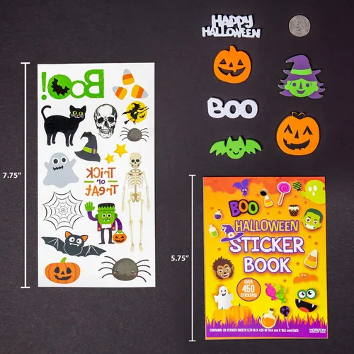 Vista 7 de Horizon Group USA Paquete de calcomanías y tatuajes de Halloween, incluye más de 450 calcomanías, más de 15 tatuajes temporales y más, ideal