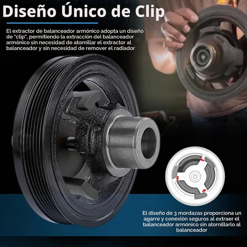 Vista 3 de Para GM LS Extractor de Equilibrador Armónico 25264 Extractor de Polea de Manivela para Chrysler Jeep Dodge, Extractor de Amortiguador Armónico