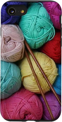 Vista 18 de Knitting and Crochet Colorful Yarn Photo Knitting Needles Case for iPhone 17