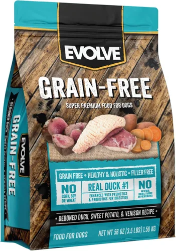Vista 16 de Evolve Alimento seco para perros con receta de pollo deshuesado sin granos, batata y bayas, 4 libras.