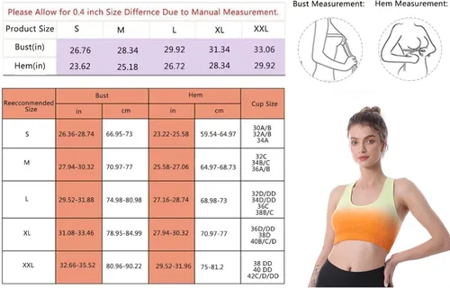 Vista 8 de Sports Bras for Women, Seamless Padded Racerback Sports Bras for Yoga Gym Running and Workout