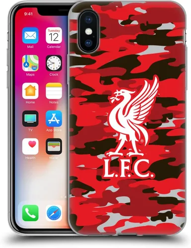 Vista 45 de Head Case Designs Funda de gel con licencia oficial del Liverpool Football Club Away Colourways Crest Camou [protección de grado militar] compatible