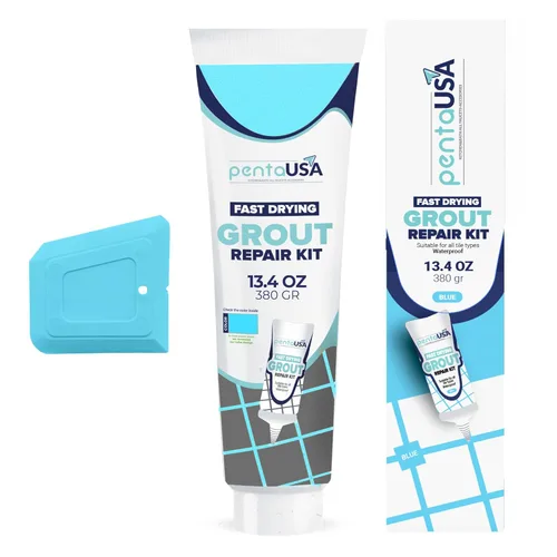 Vista 14 de PentaUSA Lechada para Azulejos - Reparaciones de Relleno de Lechada Grande, Kit de Reparación de Lechada de Secado Rápido, Fórmula Inodora - Incluye