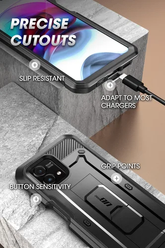 Vista 5 de SUPCASE Unicorn Beetle Pro - Funda para Moto G Stylus 5G 2023 [no compatible con versión 4G], con protector de pantalla integrado, clip resistente