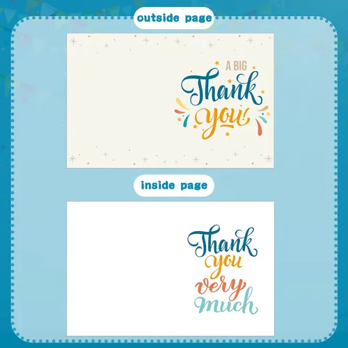 Vista 3 de Tarjetas de agradecimiento grandes, divertidas tarjetas de tamaño jumbo de 22.05 x 33.71 pulgadas, tarjeta de felicitación gigante de agradecimiento