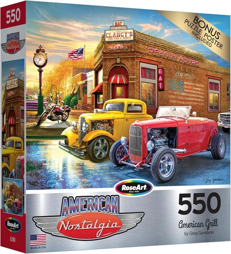 Vista 2 de RoseArt - American Nostalgia - American Grill - Rompecabezas de 550 piezas para adultos