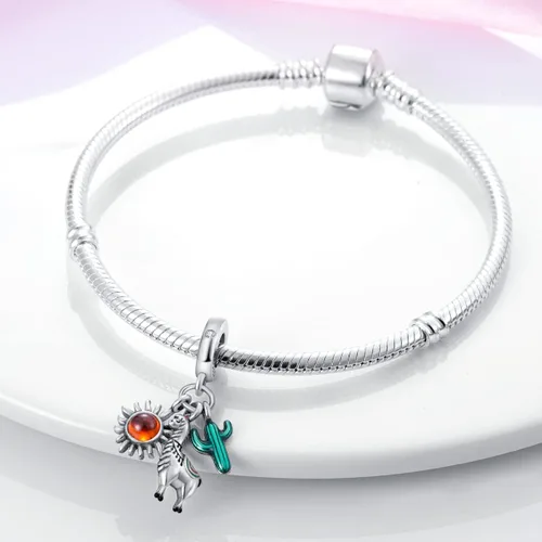 Vista 3 de Parmuz 925 Sterling Silver Charm For Bracelet Butterfly Love Heart Evil eye Cross Christmas Gift Charms for woman Dangle Pendants Beads Jewelry Gift