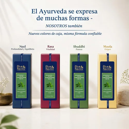 Vista 5 de Aceite de néctar azul 10% Bhringraj y 5% de neem para caspa capilar con aceite de árbol de té