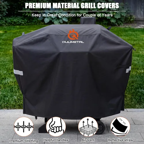 Vista 6 de QuliMetal Cubierta para parrilla de pellets para Camp Chef DLX 24, Woodwind