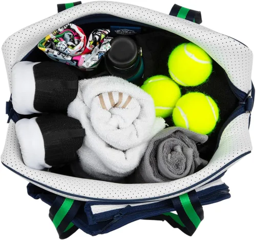 Vista 5 de Bolsa de tenis Hampton - Bolsa de tenis para mujer, espaciosa, construcción de calidad, diseño elegante y funcional