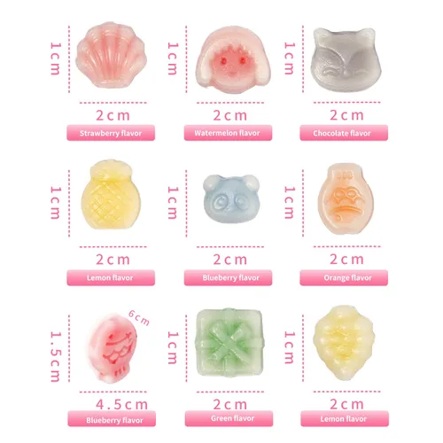 Vista 8 de Chuxinyinian Botella de cera masticable, 20 piezas con 2 peces Lagre, sabores surtidos de frutas, recuerdos de fiesta, 6.3 onzas