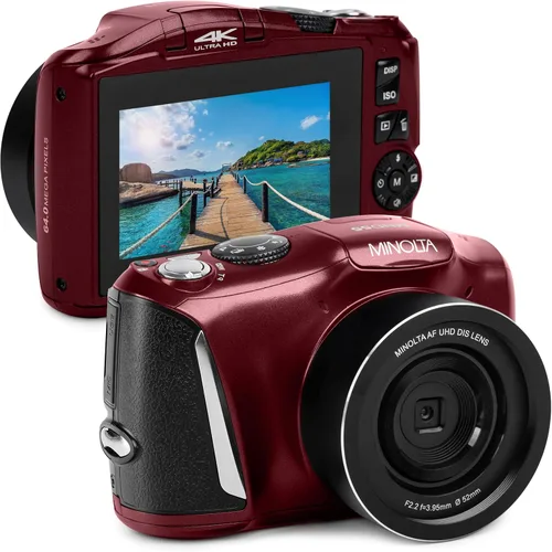 Vista 9 de Minolta MND55 64MP 4K Ultra HD Wi-Fi Cámara Digital - Negro