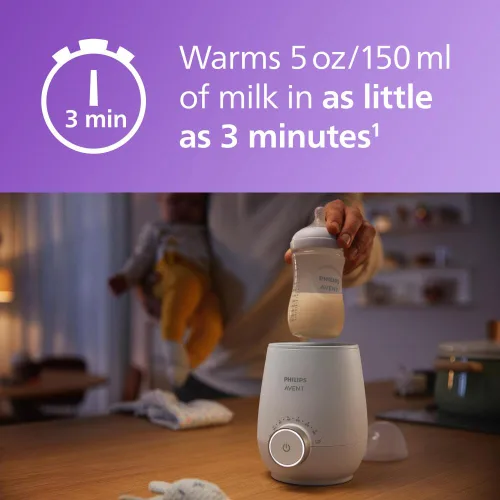 Vista 2 de Calentador de biberones rápido premium Philips Avent, con control inteligente de temperatura, tecnología de baño de agua, apagado automático