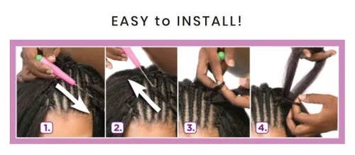 Vista 5 de Sensationnel Lulutress - Trenzas de ganchillo preenrolladas, 2 rizadas, 3B (paquete de 4, 2)