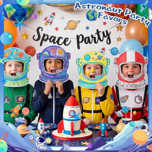 Vista 5 de 30 máscaras para colorear con casco de astronauta