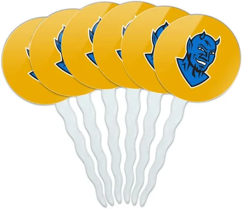 Vista 32 de Abilene Christian - Juego de 6 palillos para cupcakes con logotipo secundario