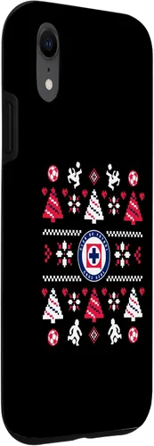 Vista 3 de iPhone XR Deportivo Cruz Azul - Funda navideña