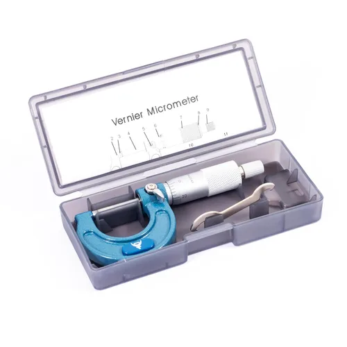 Vista 5 de PEC Tools Micrómetro exterior de 0-1", herramienta de medición de precisión de grado industrial, acero endurecido, micrómetro de alta precisión