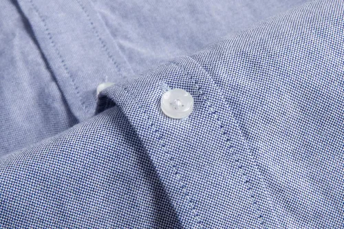 Vista 5 de MUSE FATH Camisa de vestir Oxford para hombre - Camisa de manga larga de algodón casual de ajuste regular