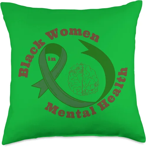 Vista 5 de R.CarterCreates Black Women in Mental Health - Almohada de 16 x 16 pulgadas, multicolor