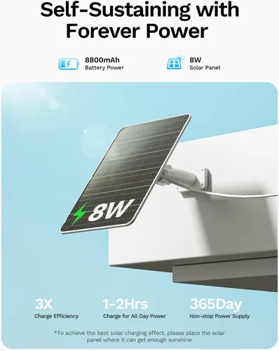 Vista 5 de LongPlus cámara de seguridad solar celular de 4G LTE, ninguna grabación