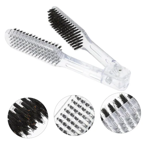 Vista 3 de Cepillo de pinza para alisar el cabello Pinza para el cabello Cepillo de doble cara alisador de doble cara cepillo alisador de pelo Peine