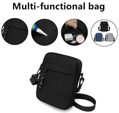 Vista 2 de Bolso bandolera pequeño para hombre, mini bolso cruzado para mujer, bolso de viaje para pasaporte, bolso de mensajero para actividades diarias