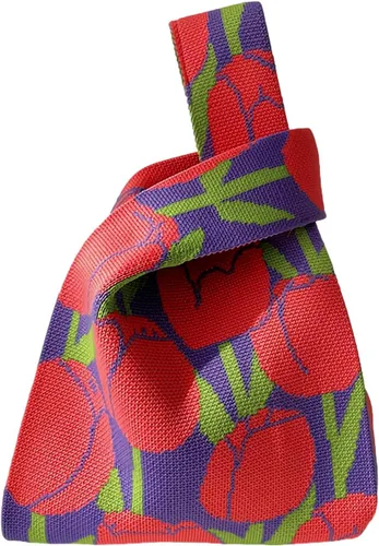 Vista 15 de Bolso pequeño con nudo de muñeca para mujer Tricolor negro.