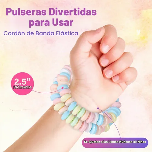 Vista 5 de Pulseras de dulces a granel de 48 unidades con envoltorio individual de Fresh Finest - Pulseras de dulces novedosas. Perfectas para recuerdos