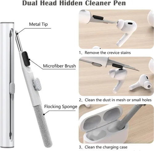 Vista 4 de KOUJAON Funda compatible con AirPods Pro de 2ª generación con kit de limpieza, funda protectora de silicona para auriculares Apple AirPod Pro