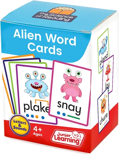 Vista 8 de Alien Word Flashcards: Junior Learning, The Science of Reading Recursos complementarios, para uso en el aula o en la escuela en casa, para mayores