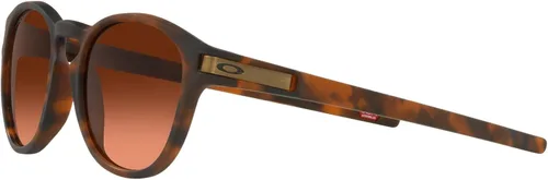 Vista 3 de Oakley Oo9349 Latch Low Bridge Fit Gafas de sol redondas para hombre, Tortuga Marrón MatePrizm Marrón Gradient
