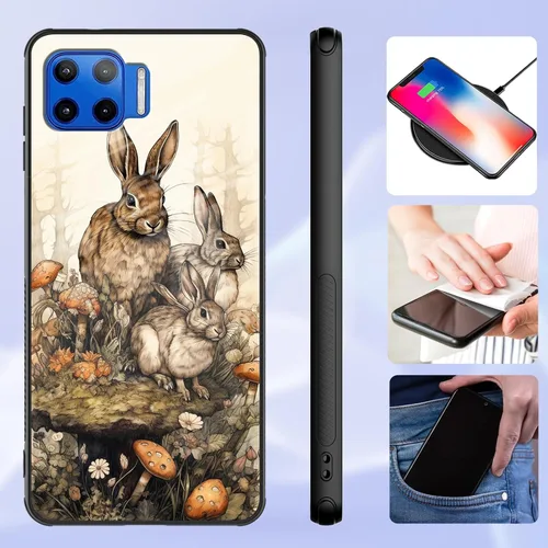 Vista 336 de Funda para Motorola Moto Edge 2022, cubierta trasera de vidrio templado con protector de pantalla, funda protectora a prueba de golpes para Motorola